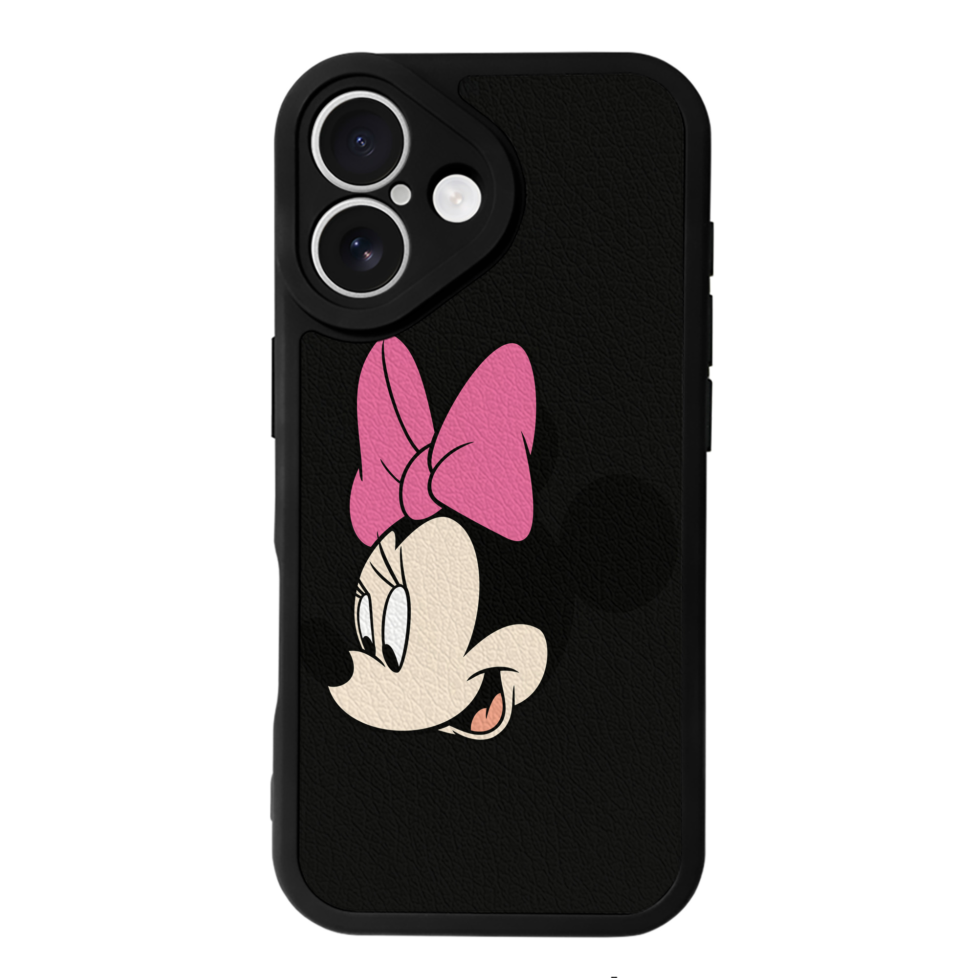 （画像用） ミッキーマウス Mickey Mouse 【iPhone 16シリーズ対応】シリコンスマホケース（レザー調） 材質：シリコン